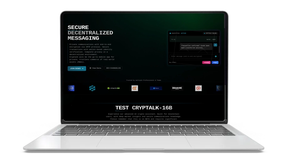 CrypTalk: Secure Chat & Real-World Assets